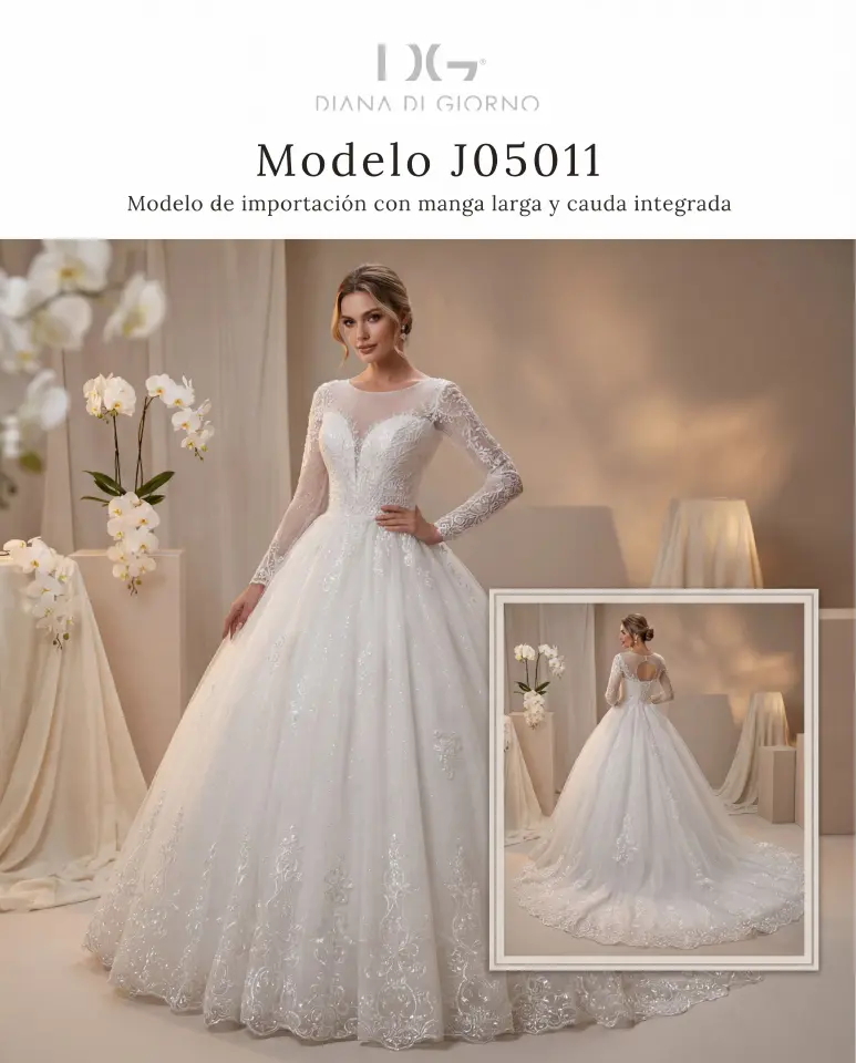 Modelo J005011 de Diana Di Giorno, vestido completo