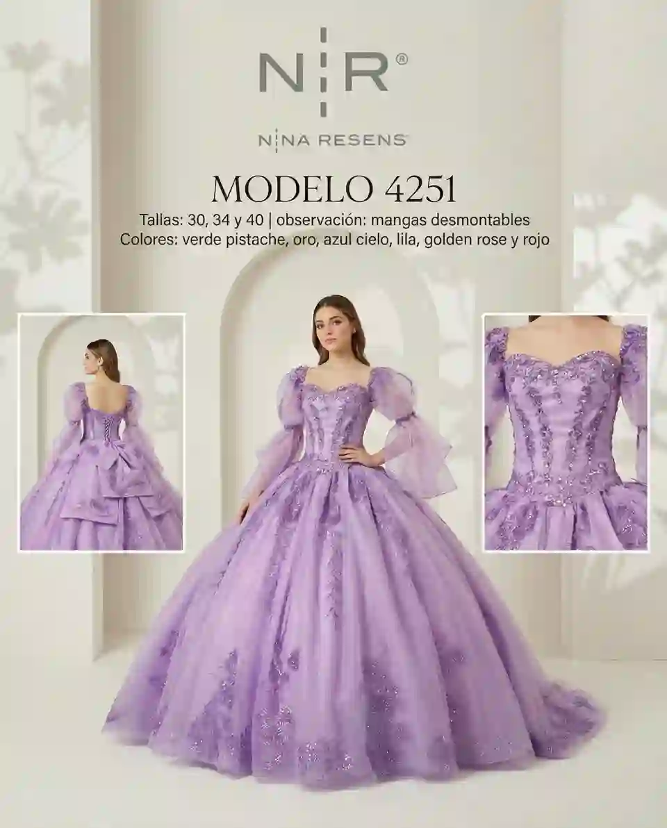 Modelo 4251 de Nina Resens, vestido completo