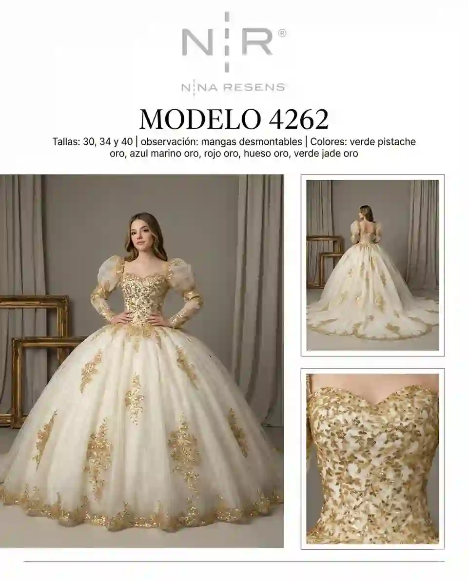 Modelo 4262 de Nina Resens, vestido completo