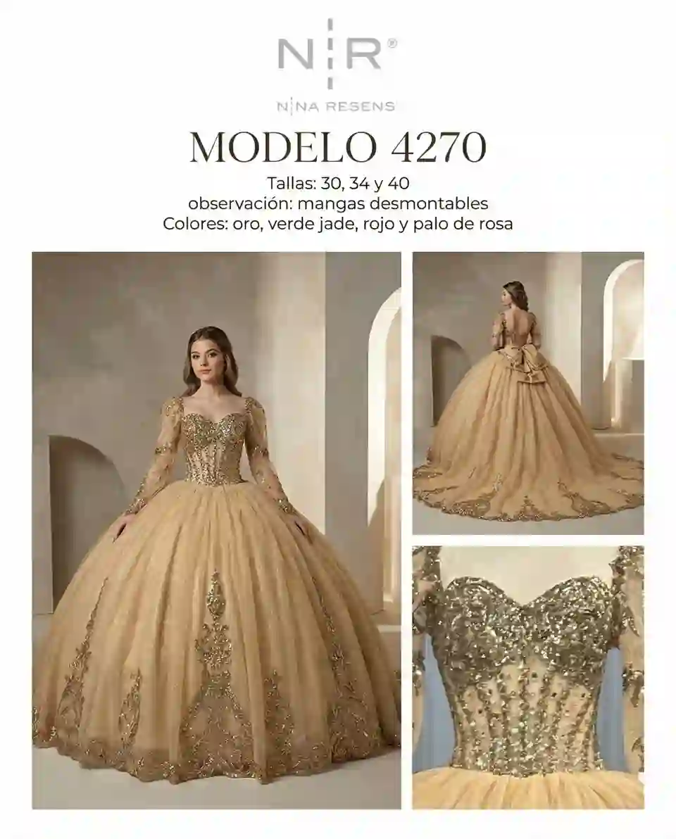 Modelo 4270 de Nina Resens, vestido completo