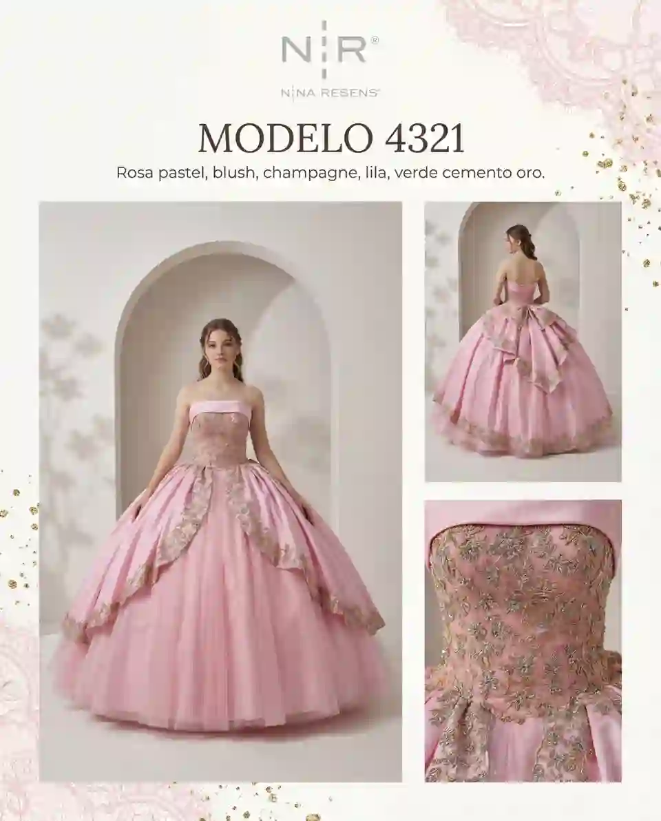 Modelo 4321 de Nina Resens, vestido completo