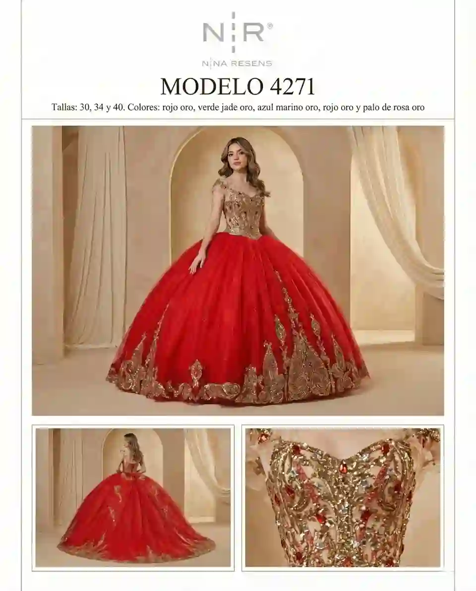 Modelo 4271 de Nina Resens, vestido completo